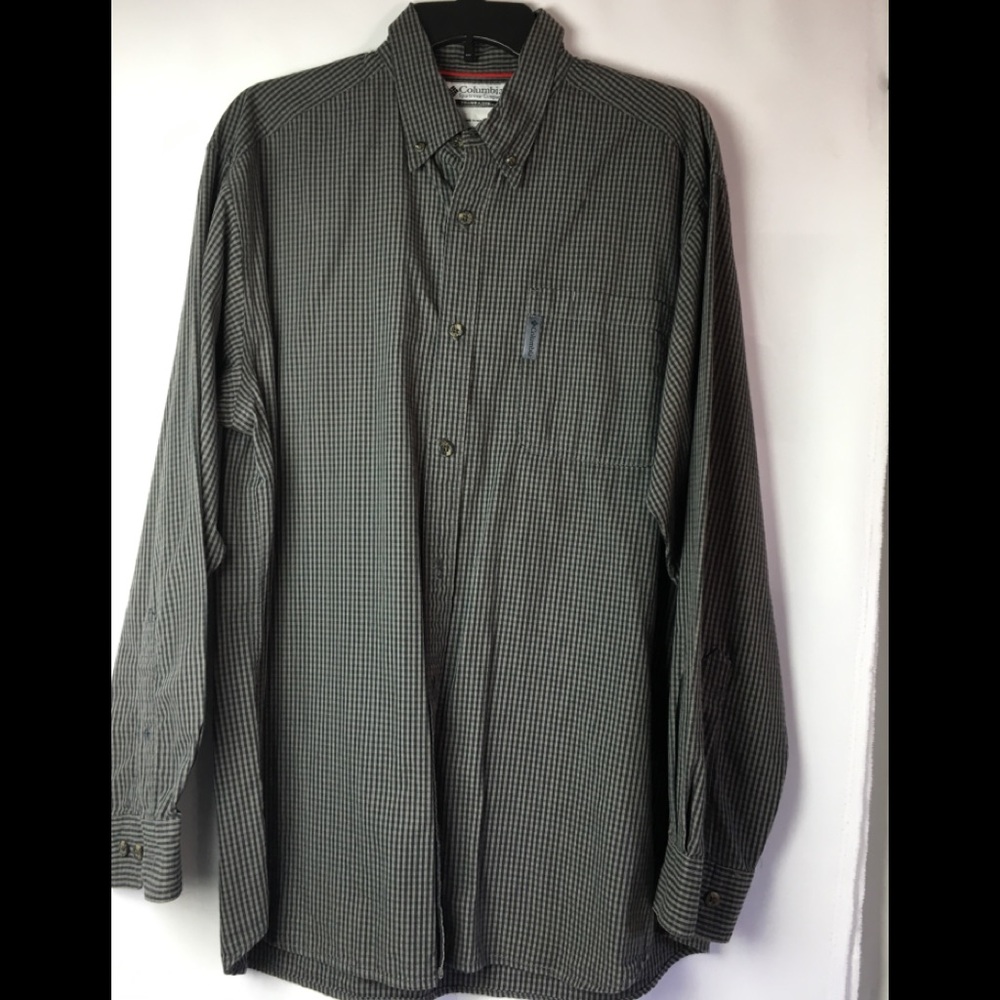 🍁Columbia Mens LongSleeveShirt Plaid Classic Fit